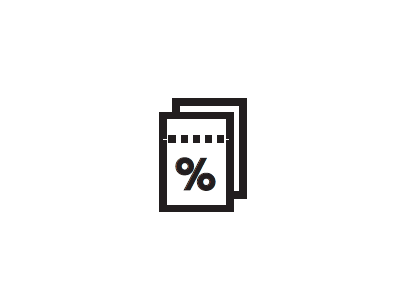 ikona papír s procenty